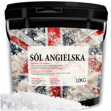 SÓL EPSOM DO KĄPIELI SIARCZAN MAGNEZU MAGNEZOWA ANGIELSKA GORZKA STÓP 10KG