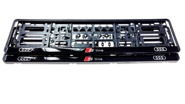 Ramki pod tablice rejestracyjne AUDI S-LINE Żelowe 2 sztuki