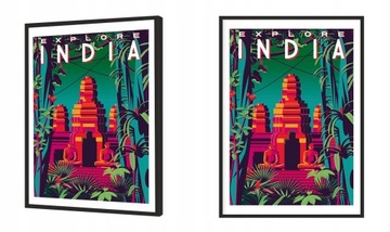 КАРТИНА-ПОСТЕР В РАМКЕ 33х43 см Индия P1271