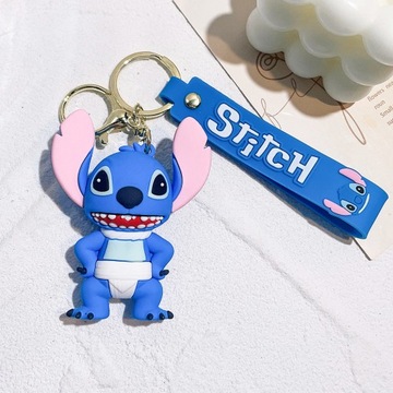 BRELOCZEK BRELOK GUMOWY SILIKONOWY ZAWIESZKA WISIOR STICH I LILO FIGURKA 3D