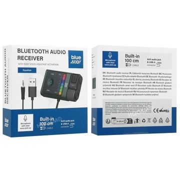 BlueStar Player FM-аудиопередатчик Bluetooth 5.3 USB-разъем 3,5 мм