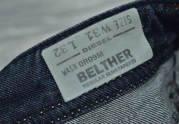 Męskie Spodnie Jeansowe Regular Slim Tapered Diesel Belther W31 L32