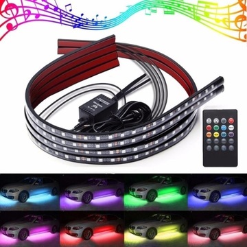 NEONY LED x4 POD SAMOCHÓD TAŚMY PILOT