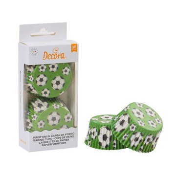 Papilotki do muffinek 50x32mm Decora Piłka Nożna 36szt