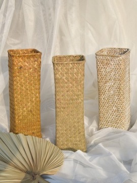 БОХО СЮЖЕТНАЯ ВАЗА ДЛЯ ПАМПАСОВ СУШЕНЫЕ ЦВЕТЫ НАТУРАЛЬНАЯ МОРСКАЯ ТРАВА