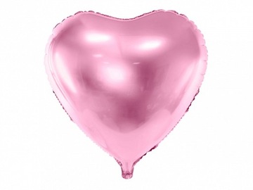 Balon foliowy jasny róż Serce 45 cm