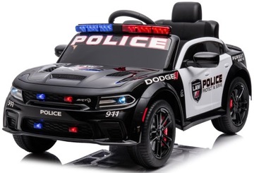 Dodge CHARGER POLICJA Auto na akumulator SKÓRA EVA