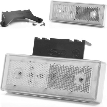 LAMPA PRZEDNIA OBRYSOWA LED OBRYSÓWKA BIAŁA WAŚ