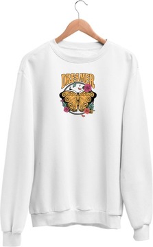Bluza Motyl Kwiaty Butterfly Biała 4 S
