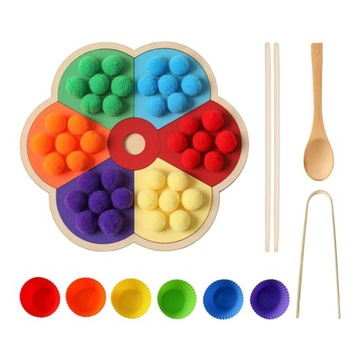 Montessori Rainbow Peg Board Dobra motoryka