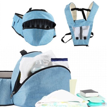 Детский табурет на талии, синий, эргономичный, с мягким ремешком, многофункциональный детский табурет на талии C