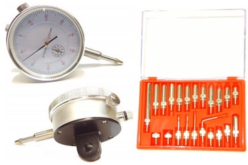 CZUJNIK ZEGAROWY 0-10mm 0,01mm DO SPRAWDZANIA BICIA + KOŃCÓWKI