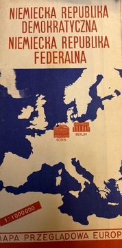MAPA PRZEGLĄDOWA NIEMIECKA REPUBLIKA FEDERALNA