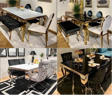 Стол Glamour Ludwik, хромированная сталь T780 120x80 Trunk