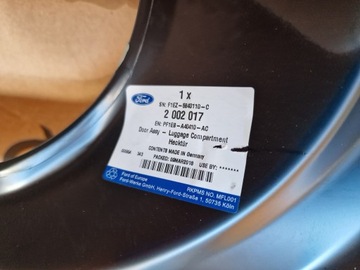 FORD FOCUS FACELIFT 2016-2018 VÍKO KUFRU NOVÁ ORIG. F1EZ-5840110-C