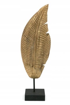 FIGURKA LIŚĆ ZŁOTY 50x18x11cm DREWNIANA