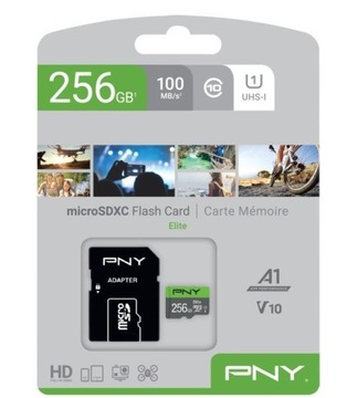 Карта памяти PNY MicroSDXC Elite 256 ГБ P