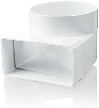 Kolano łącznikowe 110x55 Ø100 do kanałów okrągłych