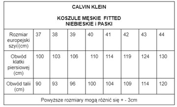 CALVIN KLEIN bawełniana niebieska KOSZULA męska 39