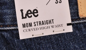 LEE spodnie HIGH slim blue MOM STRAIGHT W25 L31