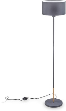 LAMPA PODŁOGOWA - SZARA - RETRO - E27 - SALON