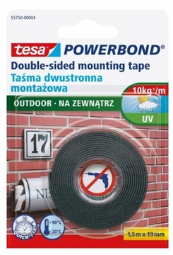 Dwustronna taśma montażowa tesa na zewnątrz 1,5m