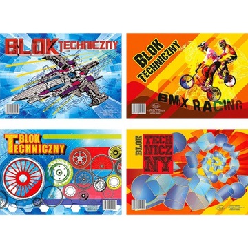 Blok techniczny biały A4 10 kartek 120g Protos
