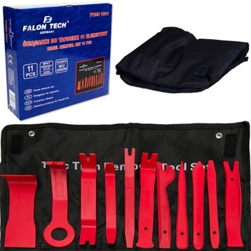 ŚCIĄGACZE KLUCZE NARZĘDZIA DEMONTAŻ TAPICERKI ZESTAW 11EL