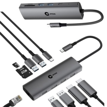Hub pro dva monitory Usb-c 2xHDMI 4K DisplayPort Lan Ethernet pro notebook Dell