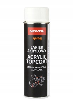 NOVOL Spray Akryl Lakier Farba BIAŁY POŁYSK 500ml