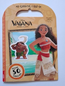 Vaiana Skarb oceanu książka z naklejkami Chwyć i idź ! NOWA