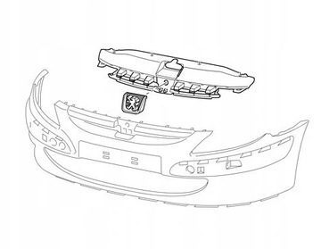 LOGO ZNAK PŘEDNÍ PEUGEOT 307 01-05 ORIGINÁLNÍ