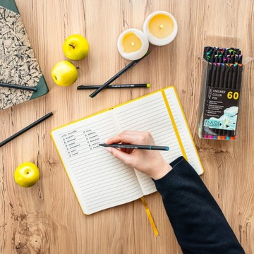 FINELINER НАБОР ЛИНЕРОВ ИЗ 60 ЦВЕТОВ Ручки для рисования 0,4 мм