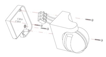 ДАТЧИК ДВИЖЕНИЯ СУМЕРКИ PIR, 2 диапазона, ЧЕРНЫЙ СВЕТОДИОД
