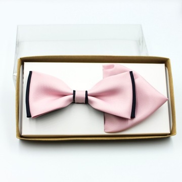 Элегантный пудрово-розовый галстук-бабочка + трубка