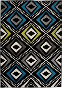 Dywan Fryz JAWA E332A Szary Turkus 140x190