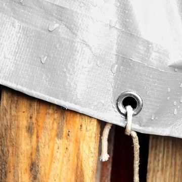 СЕРЕБРЯНЫЙ БРЕЗЕНТ 2X3, ОЧЕНЬ ТОЛСТЫЙ, 130 Г, ПРОЧНЫЙ, УСИЛЕННЫЙ.