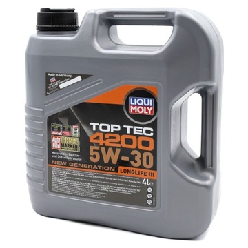 OLEJ SYNTETYCZNY LIQUI MOLY TOP TEC 4200 5W30 4L