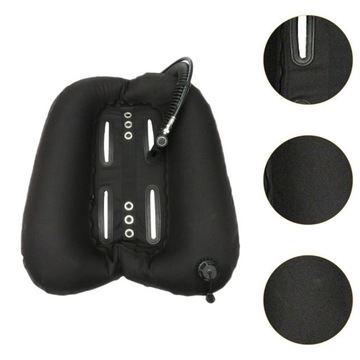 Zbiornik do nurkowania z rurką Donut Wing Tank 45 funtów Trwałość Akcesoria Dobry Czarny