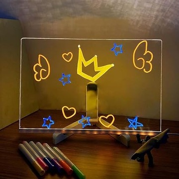 АКРИЛОВАЯ ДОСКА СО СВЕТОДИОДНОЙ ПОДСВЕТКОЙ + 7 МАРКЕТОВ