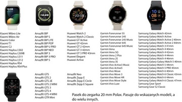 PASEK DO ZEGARKA 20mm