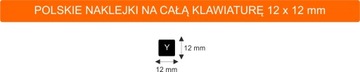 Polskie naklejki CAŁĄ klawiaturę laptop PC 12x12mm