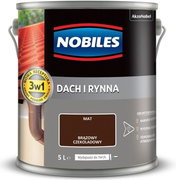 NOBILES FARBA DACH I RYNNA BRĄZ CZEKOLADOWY 5L