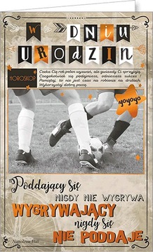 Kartka na urodziny z życzeniami dla piłkarza U39