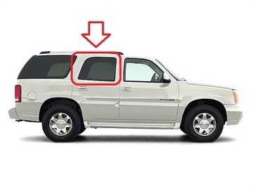 CADILLAC ESCALADE 02-06 SKLO (OKNO) BOČNÍ DVEŘE ZADNÍCH PRAVÝCH ORIGINÁLNÍ