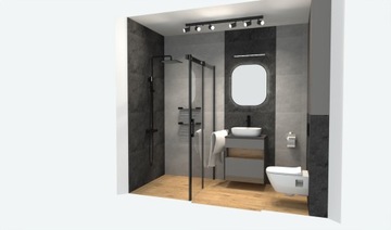 Projekt 3D Łazienki w 5 wersjach - Realizacja 3 dni