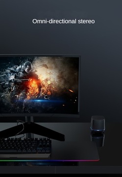 Компьютерные колонки с питанием от USB и RGB-подсветкой, регулятор громкости, стереосистема Hi-Fi