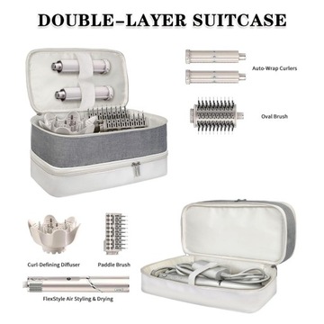 Dwuwarstwowy futerał do przenoszenia Profesjonalna torba do przechowywania suszarki do włosów i prostownicy