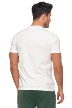 МУЖСКАЯ БЕЛАЯ ФУТБОЛКА С КОРОТКИМ РУКАВОМ, ХЛОПКОВАЯ ФУТБОЛКА MORAJ MOUNTAIN PRINT XXL