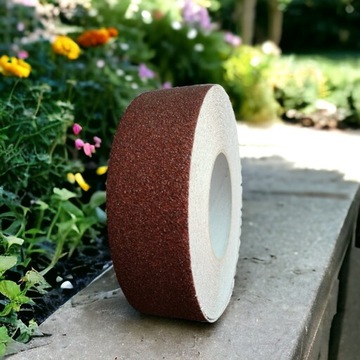 TAŚMA ANTYPOŚLIZGOWA brązowa 50mm 18m PREMIUM ZEWNETRZNA ostrzegawcza